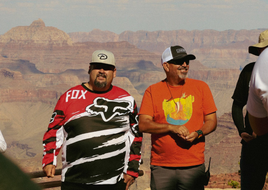 Local activists smile on a trip to the Grand Canyon