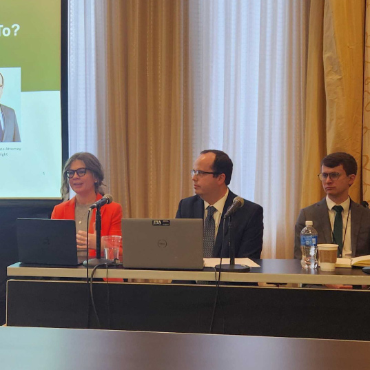 Ohio Environmental Council staff speak on a panel